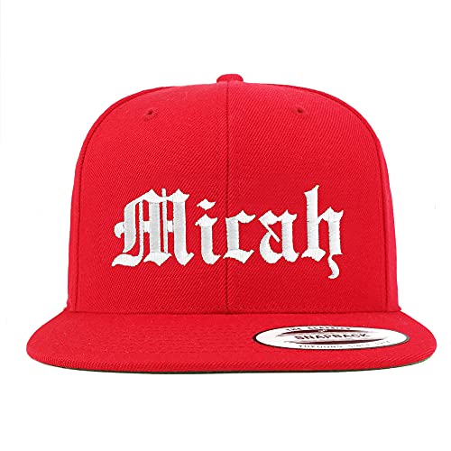 Trendy Apparel Shop Micah Old English Embroidered Flatbill Snapback