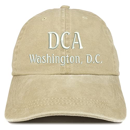 Trendy Apparel Shop DCA Washington DC Embroidered Pigment Dyed Washed Baseball Cap