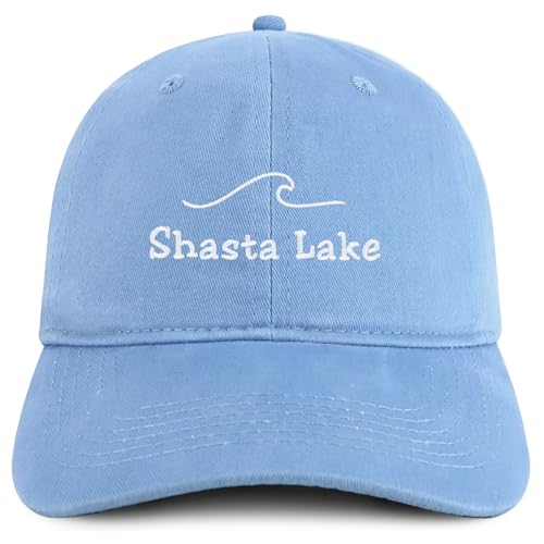 Trendy Apparel Shop Shasta Lake Embroidered Cotton Unstructured Low Profile Dad Hat