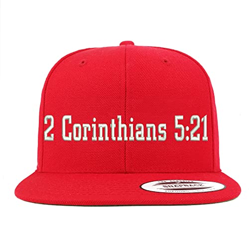 Trendy Apparel Shop 2 Corinthians 5:21 Embroidered Flatbill Snapback