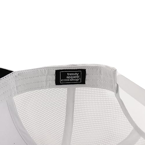 Trendy Apparel Shop Oversize XXL 6 Panel Structured Curved Bill Mesh Snapback Trucker Cap
