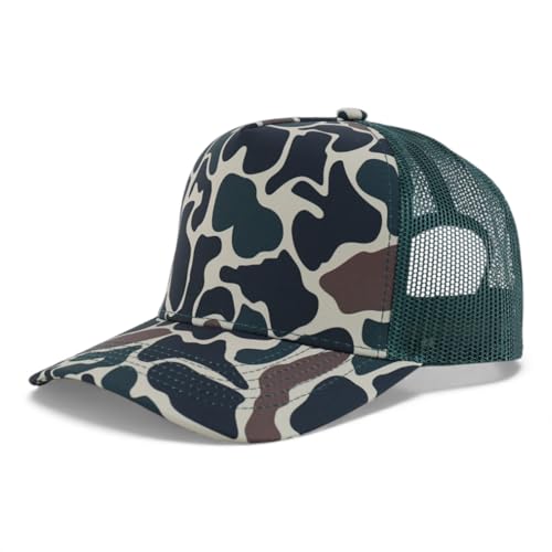 Trendy Apparel Shop 5 Panel Structured Crown Curved Bill Trucker Cap