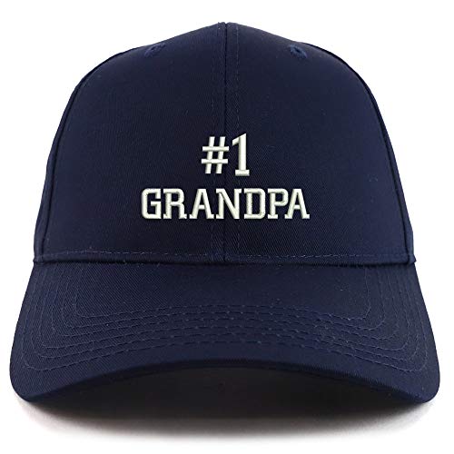 Trendy Apparel Shop Number 1 Grandpa Embroidered Sturctured Baseball Cap