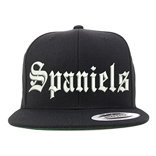 Trendy Apparel Shop Old English Spaniels Embroidered Flatbill Snapback