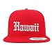 Trendy Apparel Shop Hawaii State Old English Embroidered Flatbill Snapback