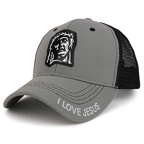 Trendy Apparel Shop High Frequency Jesus Christ Structured Meshback Cap