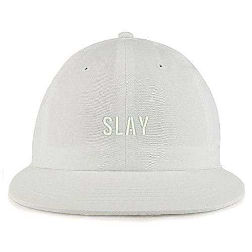 Trendy Apparel Shop Slay Embroidered Unstructured Flatbill Adjustable Cap