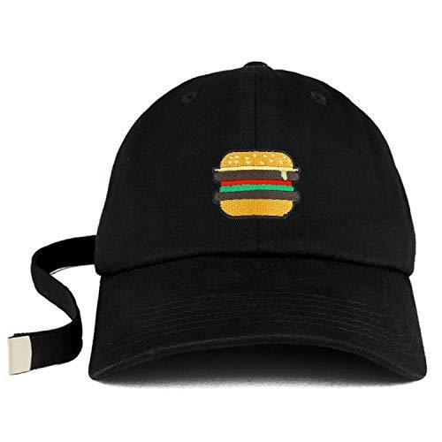 Trendy Apparel Shop Burger Patch Unstructured Extra Long Strap Dad Hat