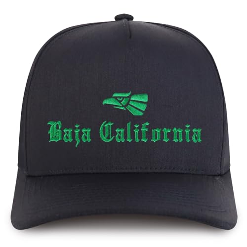 Trendy Apparel Shop Baja California Mexico City Embroidered 5 Panel Structured Baseball Cap