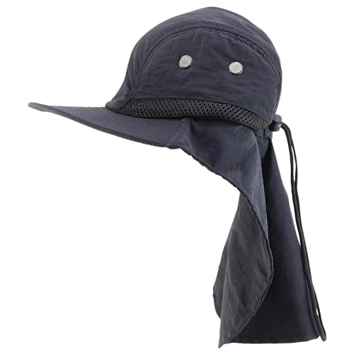 Trendy Apparel Shop Outdoor Lightweight Sun Protection Wide Brim Cap with Neck Flap