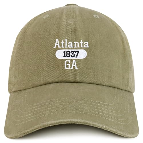 Trendy Apparel Shop Atlanta Est.1837 Embroidered Pigment Dyed Cotton Baseball Cap