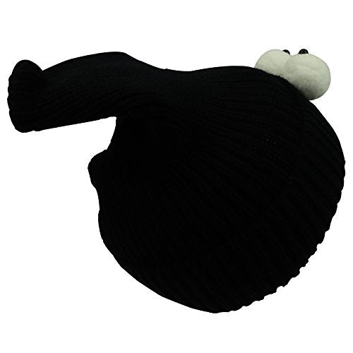 Trendy Apparel Shop Big Eyeball Stitched Infant to Toddler Long Printed Knitted Cuff Beanie Hat