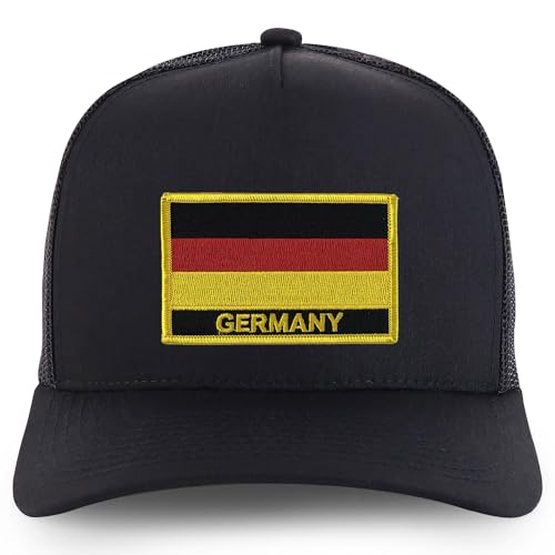 Trendy Apparel Shop Germany Flag Embroidered Patch 5 Panel Pro Style Mesh Back Cap