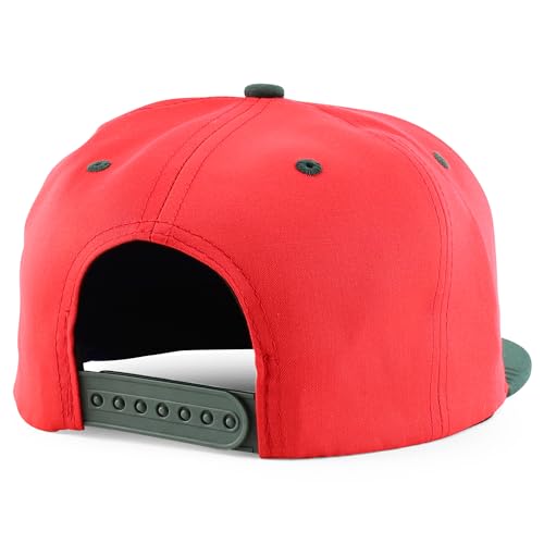 Trendy Apparel Shop 6 Panel Structured Mexico Eagle Flat Bill Snapback Baseball Cap