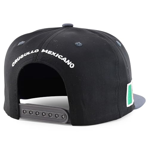 Trendy Apparel Shop Mexico El Tri Soccer Theme Embroidered Flatbill Snapback Cap