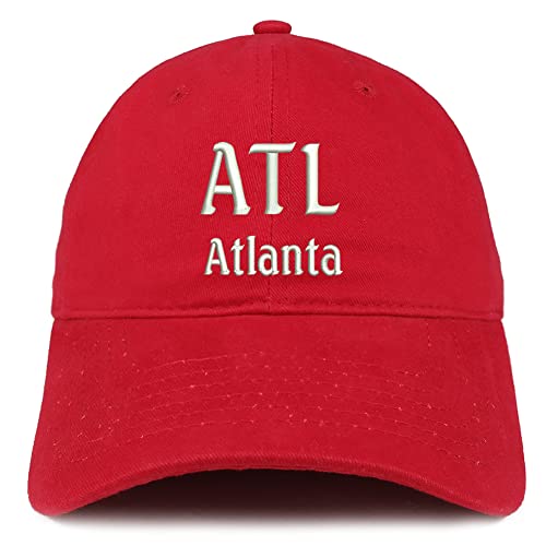 Trendy Apparel Shop ATL Atlanta Low Profile Soft Cotton Baseball Cap