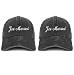 Trendy Apparel Shop Just Married Embroidered Pigment Dyed Cotton Couple 2 Pc Cap Set