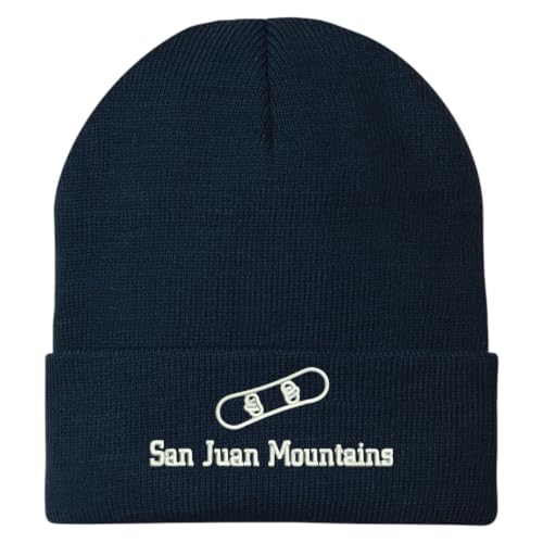 Trendy Apparel Shop San Juan Mountains Snowboard Logo Embroidered Long Cuff Beanie