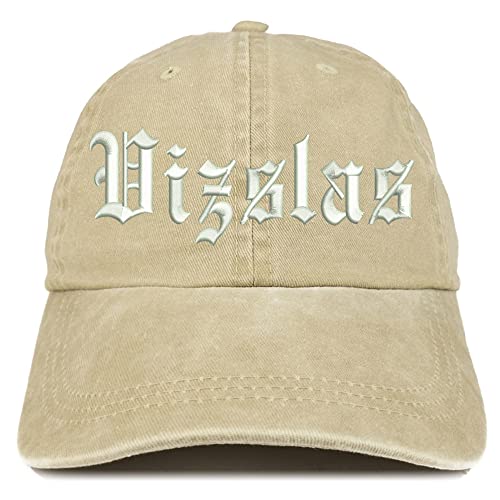 Trendy Apparel Shop Old English Vizslas Washed Pigment Dyed Baseball Cap