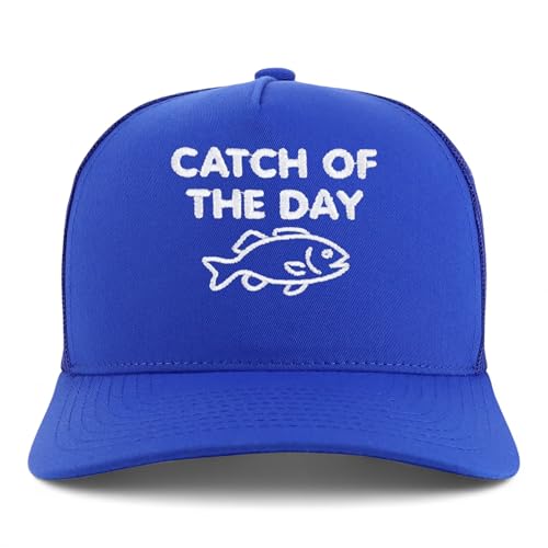 Trendy Apparel Shop Catch of The Day Embroidered 5 Panel Snapback Trucker Cap