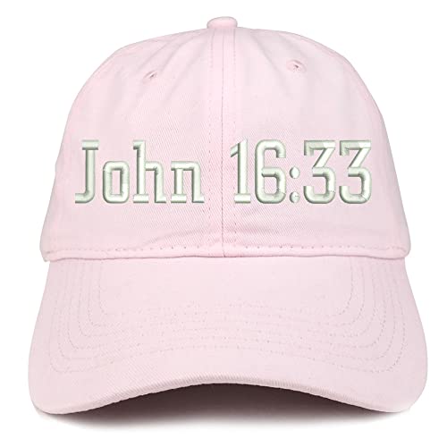 Trendy Apparel Shop John 16:33 Low Profile Soft Cotton Baseball Cap