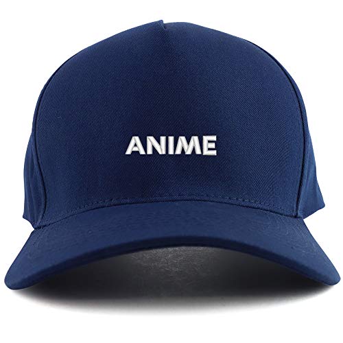 Trendy Apparel Shop Anime Embroidered Oversized 5 Panel XXL Baseball Cap