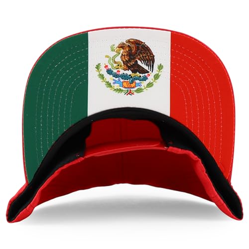 Trendy Apparel Shop Mexico Guadalupe Embroidered Flat Bill Snapback Cap