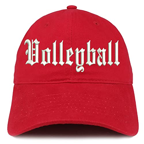 Trendy Apparel Shop Old English Volleyball Low Profile Soft Cotton Baseball Cap