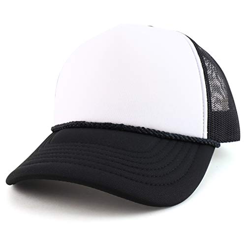 Trendy Apparel Shop XXL Oversized 5 Panel Foam Mesh Back Trucker Cap