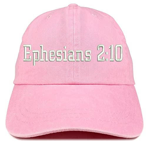 Trendy Apparel Shop Ephesians 2:10 Washed Pigment Dyed Baseball Cap