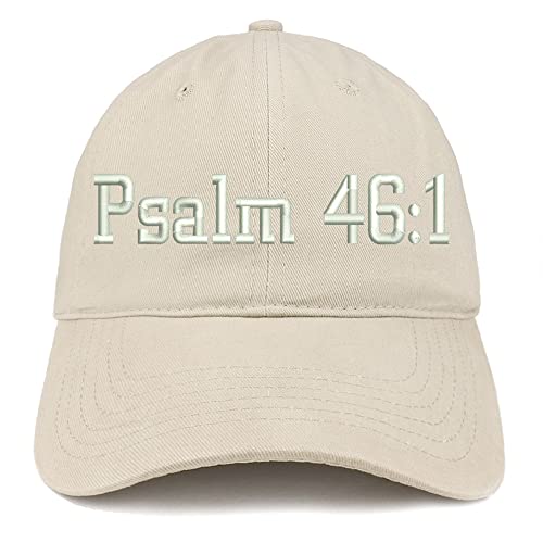 Trendy Apparel Shop Psalm 46:1 Low Profile Soft Cotton Baseball Cap