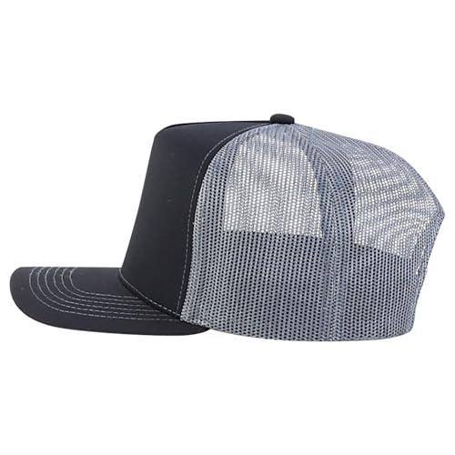 Trendy Apparel Shop 5 Panel Structured Trucker Cap with Mexico Flag Design Undervisor