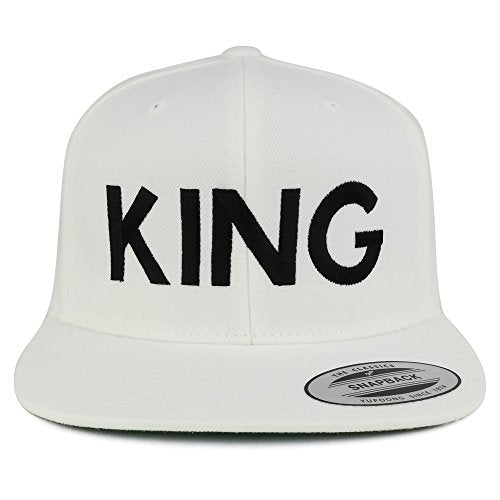 Trendy Apparel Shop Flexfit King Embroidered Flat Bill Snapback Cap