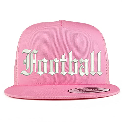 Trendy Apparel Shop Old English Football 5 Panel Flatbill Trucker Cap