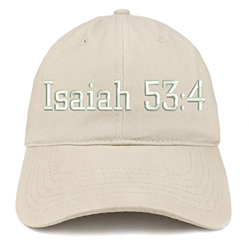 Trendy Apparel Shop Isaiah 53:4 Low Profile Soft Cotton Baseball Cap