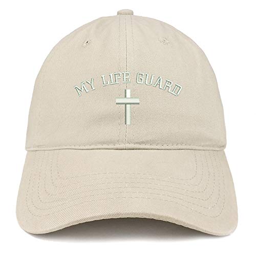 Trendy Apparel Shop My Life Guard Embroidered Soft Crown 100% Brushed Cotton Cap