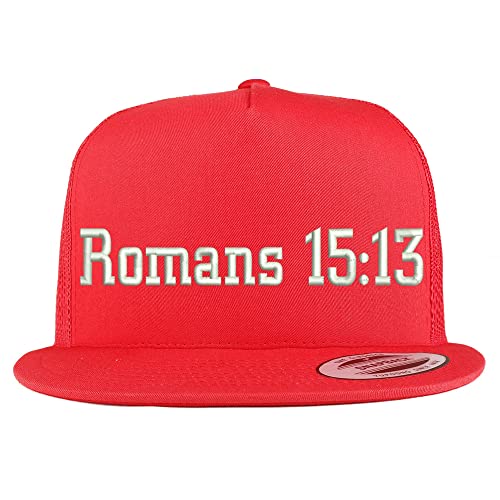 Trendy Apparel Shop Romans 15:13 5 Panel Flatbill Trucker Cap