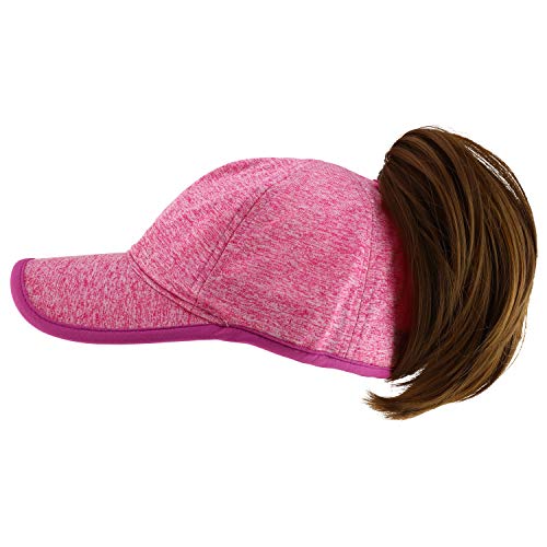 Trendy Apparel Shop Ladies Heathered Ponytail Adjustable Baseball Cap