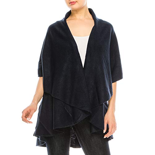 Trendy Apparel Shop Women's Multi-Use Soft Basic Cardigan Shawl Scarf Vest