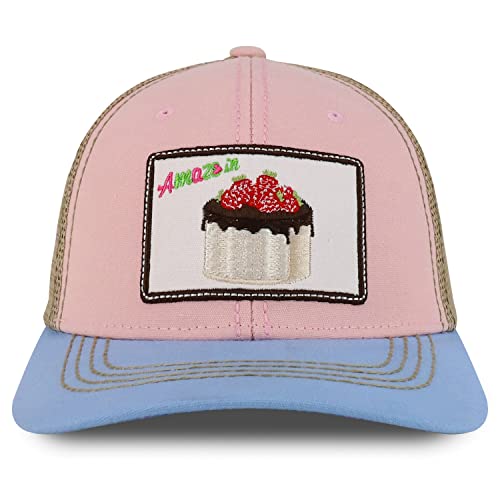 Trendy Apparel Shop Square Sweet Deserts Embroidered Trucker Baseball Cap
