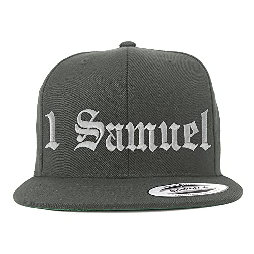 Trendy Apparel Shop 1 Samuel Old English Embroidered Flatbill Snapback