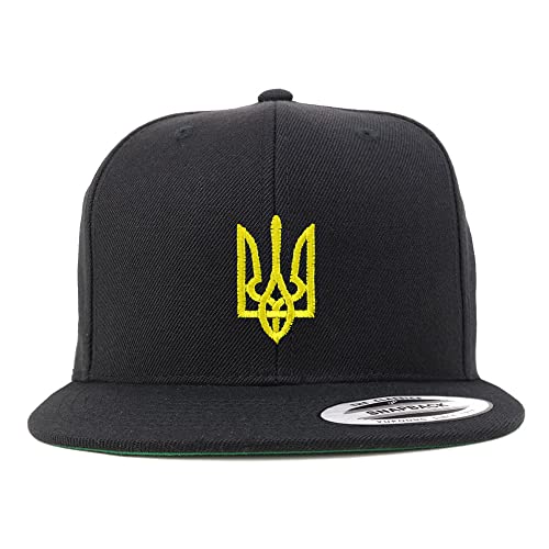 Trendy Apparel Shop Ukrainian National Symbol Embroidered Flatbill Snapback Cap