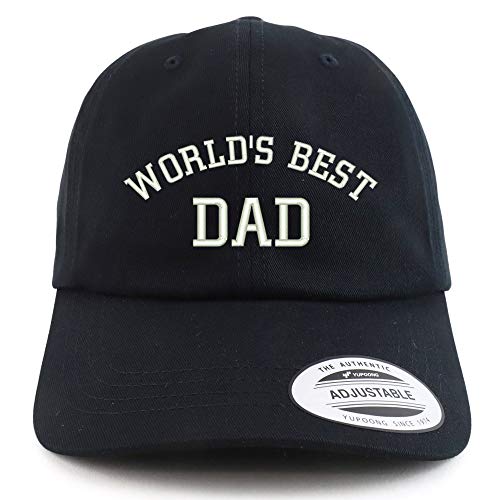 Trendy Apparel Shop XXL World's Best Dad Cotton Embroidered Unstructured Cap