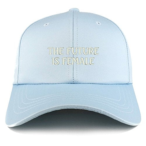 Trendy Apparel Shop The Future is Female Embroidered Structured Satin Adjustable Cap