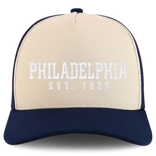 Trendy Apparel Shop Philadelphia Est.1933 Embroidered 5 Panel Snapback Trucker Cap