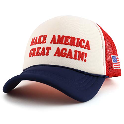 Trendy Apparel Shop Keep America Great Again Foam Printed Sponge Trucker Cap