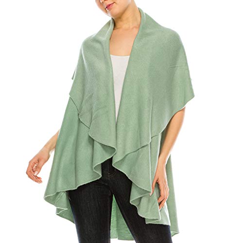 Trendy Apparel Shop Women's Multi-Use Soft Basic Cardigan Shawl Scarf Vest