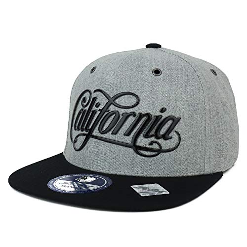 Trendy Apparel Shop California Script High Frequency Letter 5 Panel Snapback Cap