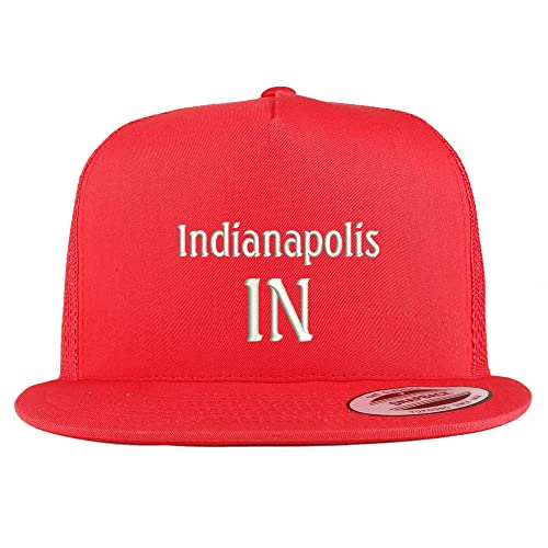 Trendy Apparel Shop Indianapolis in Embroidered 5 Panel Flatbill Trucker Cap