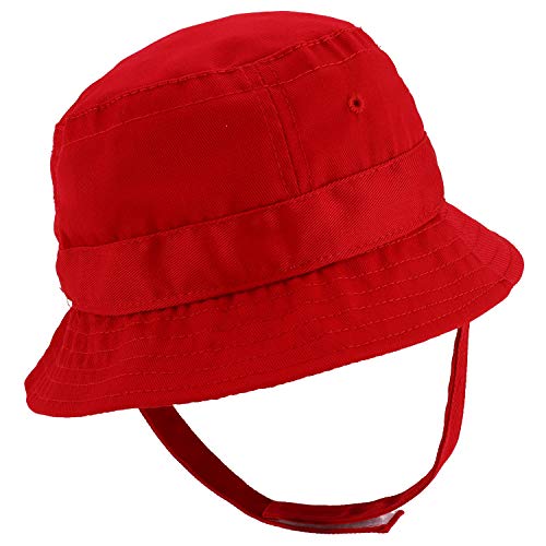 Trendy Apparel Shop Infant Light Weight Bucket Hat with Chin Strap